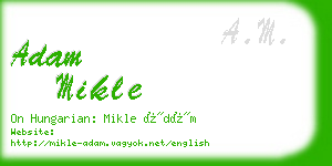 adam mikle business card